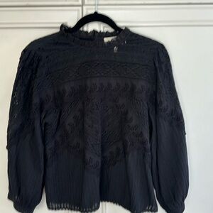 The Great Verona Black Blouse. 100% Cotton